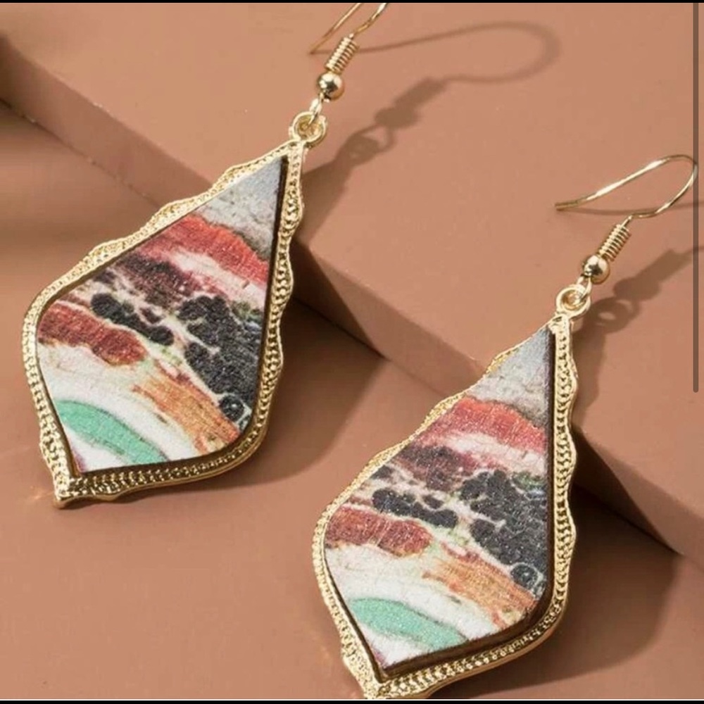 Boho Aztec Drop Earrings